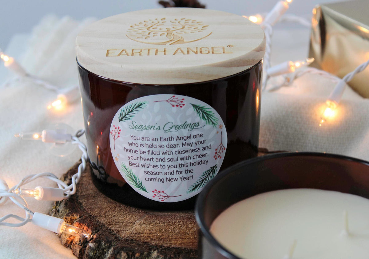 Season's Greetings Soy Christmas Candle Earth Angel