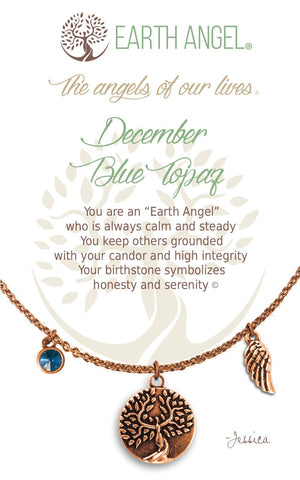 December - Blue Topaz: Birthstone Necklace