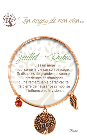 Open image in slideshow, Juillet - Rubis: Birthstone Bracelet
