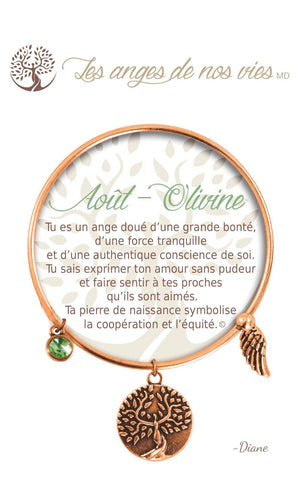 Open image in slideshow, Août - Olivine: Birthstone Bracelet

