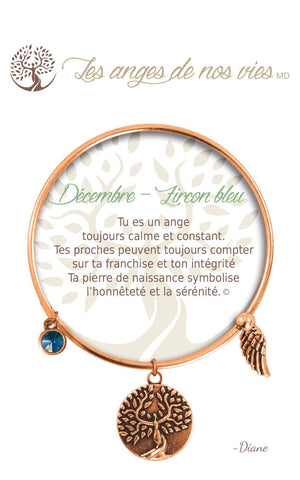 Open image in slideshow, Décembre - Fircon bleu: Birthstone Bracelet

