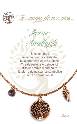 Open image in slideshow, Fevrier - Améthyste: Birthstone Necklace
