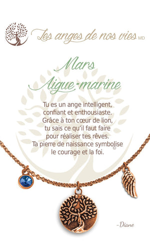Open image in slideshow, Mars - Aigue-marine: Birthstone Necklace
