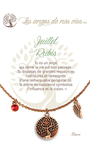 Open image in slideshow, Juillet - Rubis: Birthstone Necklace
