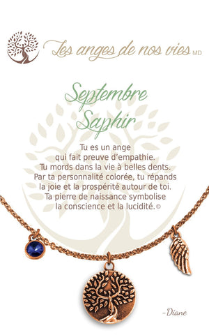 Open image in slideshow, Septembre - Saphir: Birthstone Necklace
