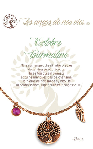 Open image in slideshow, Octobre - Tourmaline: Birthstone Necklace
