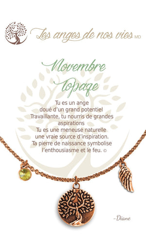 Open image in slideshow, Novembre - Topaze: Birthstone Necklace
