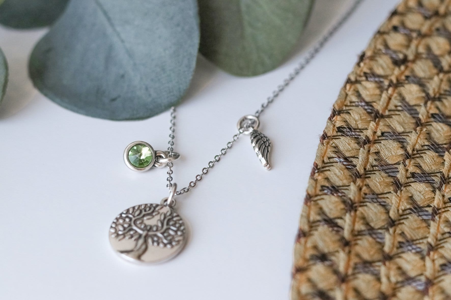 August - Peridot: Birthstone Necklace
