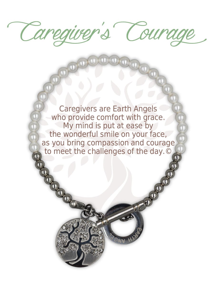 Caregiver's Courage: Shell Pearl Bracelet