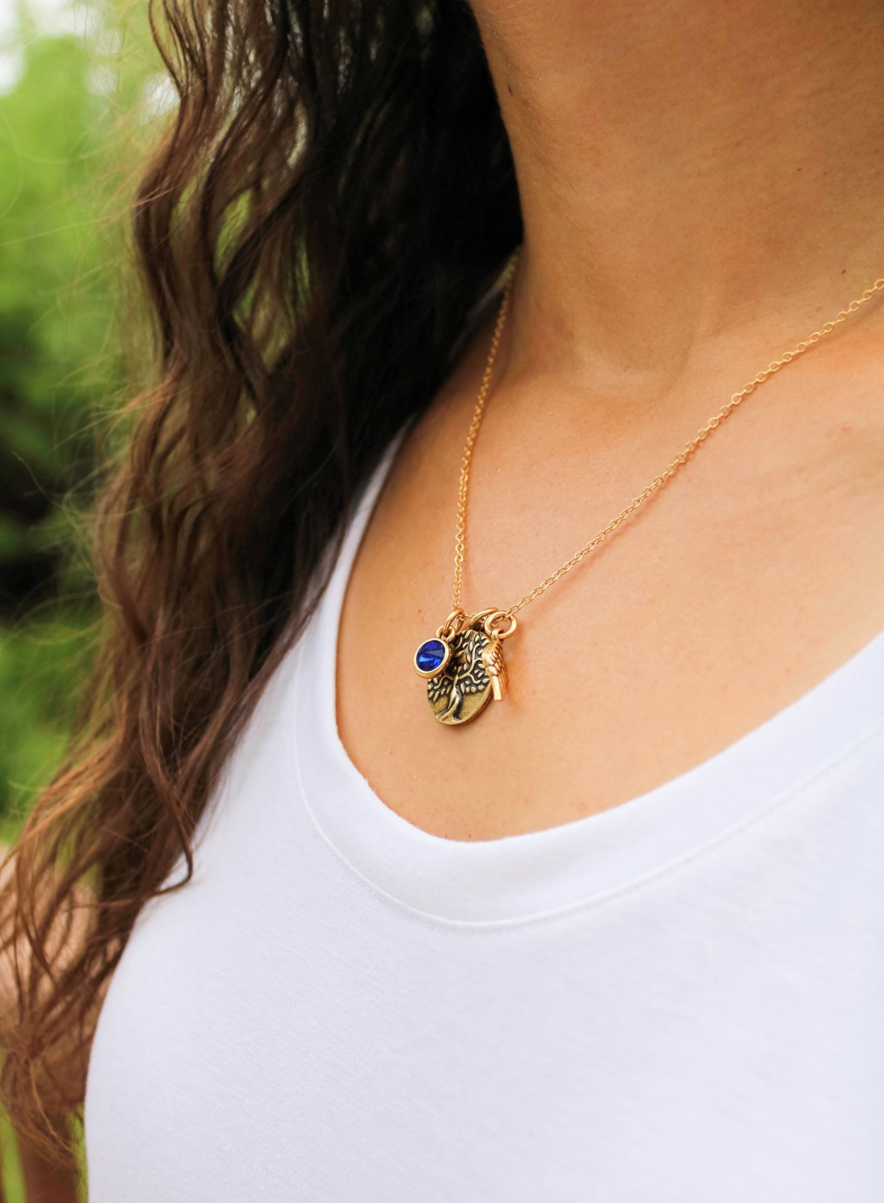 September - Sapphire: Birthstone Necklace